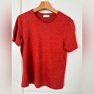 Aime Leon Dore Red Crew Neck Linen T-Shirt - Size M